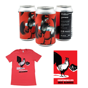 Cockpuncher IIPA "6-Pack, T-Shirt, and Poster" Bundle (Save $20!!)