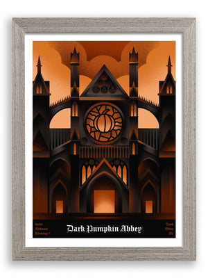 Print - Dark Pumpkin Abbey 18x24 inch